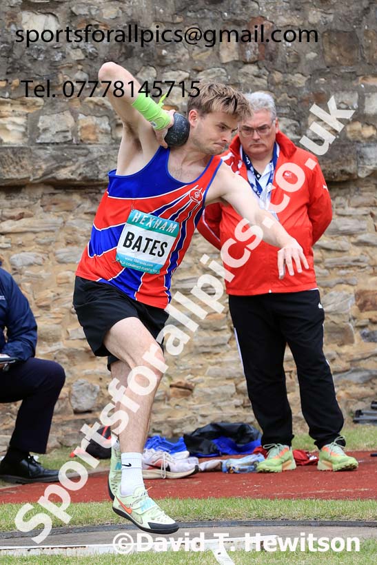 Decathlon Shot Putt, 2024 EAP International Combined events, Hewcham, Northumberland.  Photo: David T. Hewitson/Sports for All Pics